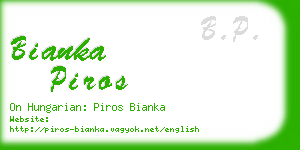 bianka piros business card